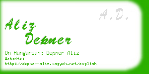 aliz depner business card